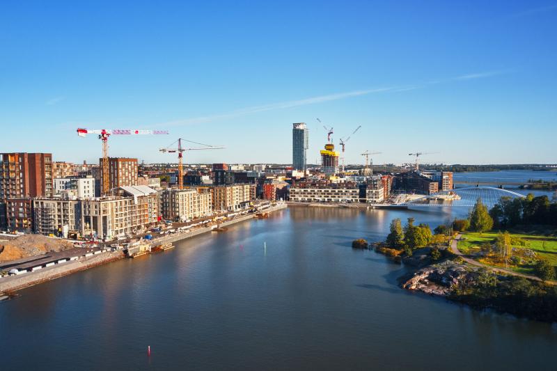 Kalasatama is one of the largest new areas being built in Helsinki, and construction is expected to last until the late 2030s.