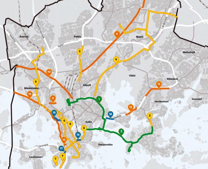 Map of current traffic planning projects.