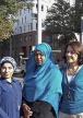 Women to Work project employees Zainab Al-Ali, Suhuur Musse and Marina Rinas.